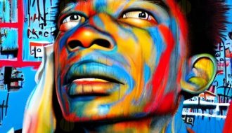 Urban blue off Basquiat